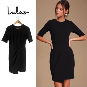 Lulus Westwood Black Half Sleeve Sheath Dress